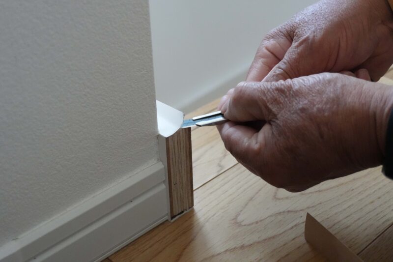 階段修正中の写真